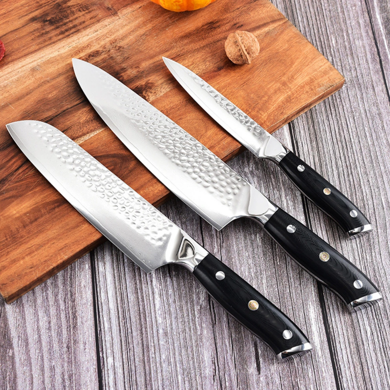 3PCS Hot Selling Damascus Knife Set-EDK03G100027