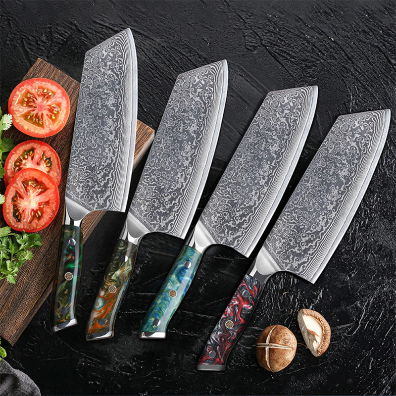 Butcher Knife High Carbon Stainless Steel Chinese Chopping Knife Kitchen Cleaver Chef Knives with Re