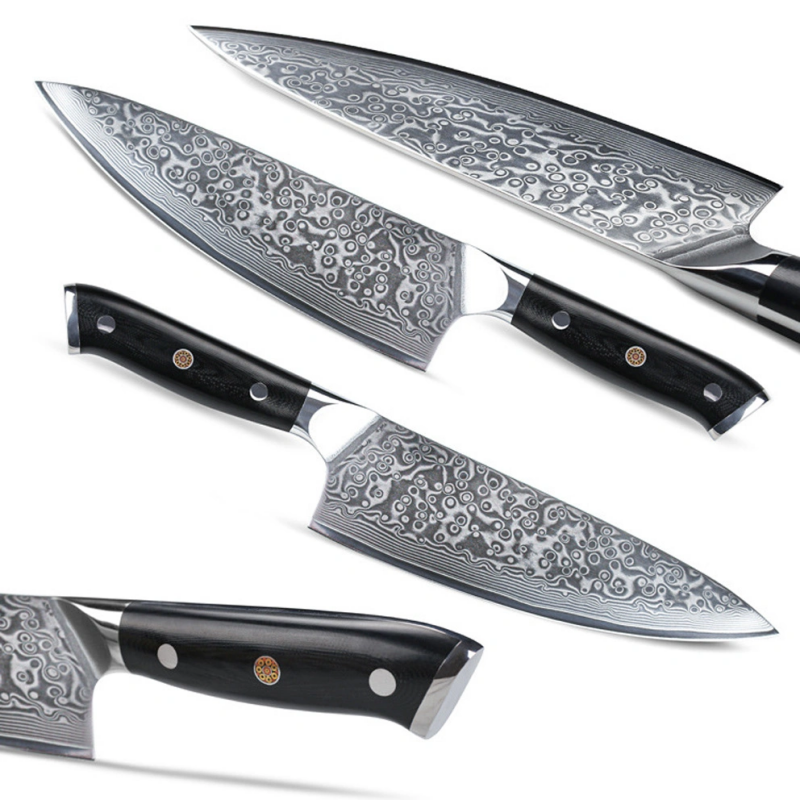 Chef Knife 8 Inch, Damascus Japanese Vg 10 Super Steel Blade Ultra Sharp Professional Chefs Knife fo