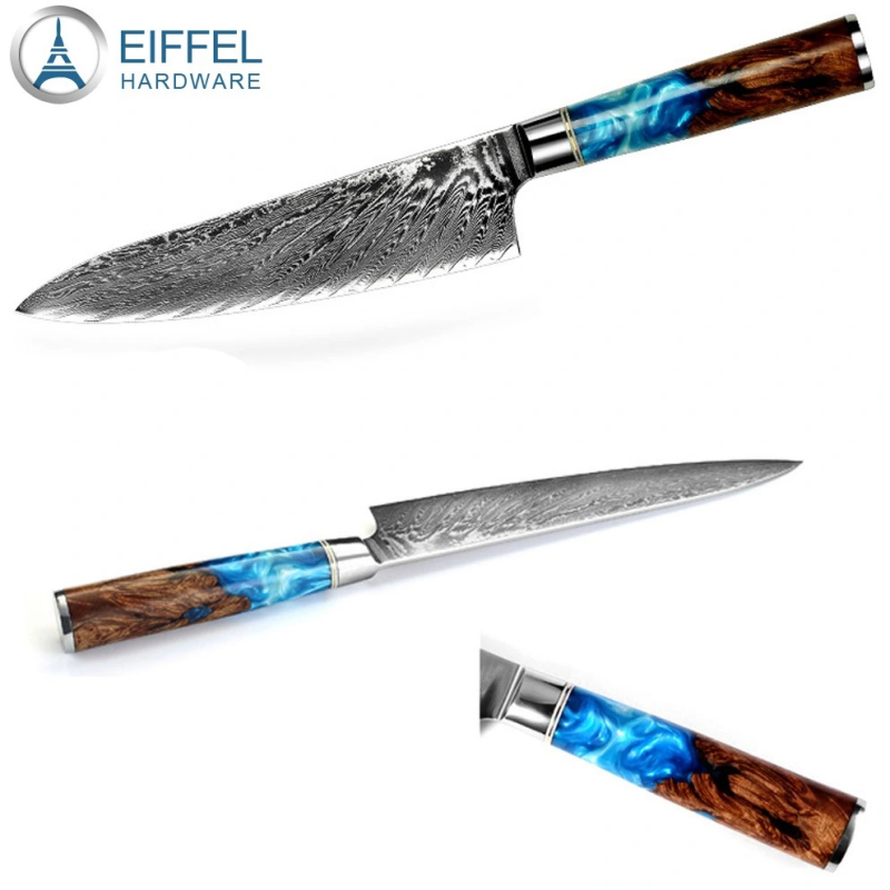 OEM 8inch Damascus Kitchen Knives Japanese Damascus Steel Knives with Premium Wood Handle-EDK03G1000