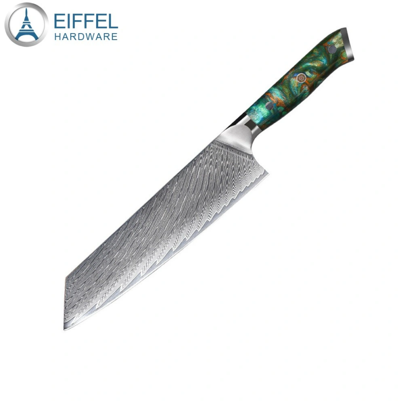 Damascus Chef Knife 73 Layers Japanese Steel Damascus Steel Knife with Resin Handle-EDK01RE0054