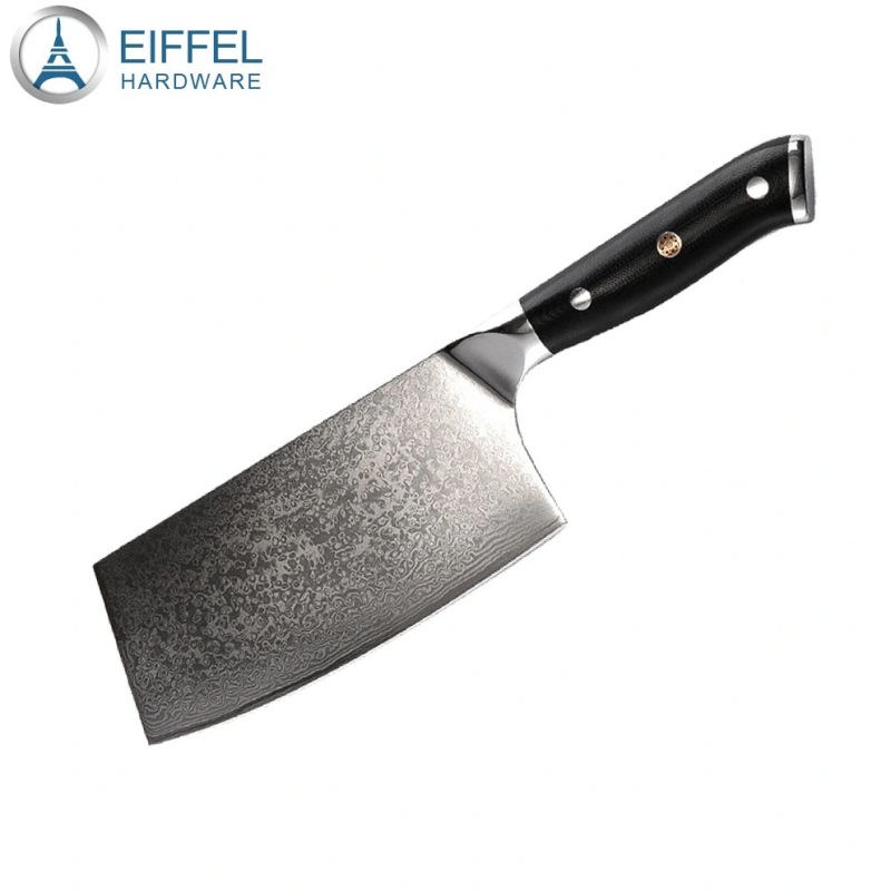 Hot Sale for Wholesale Japanese Cleavers 7 Inch Vg10 Damascus Steel Chopping Knife with G10 Handle-E