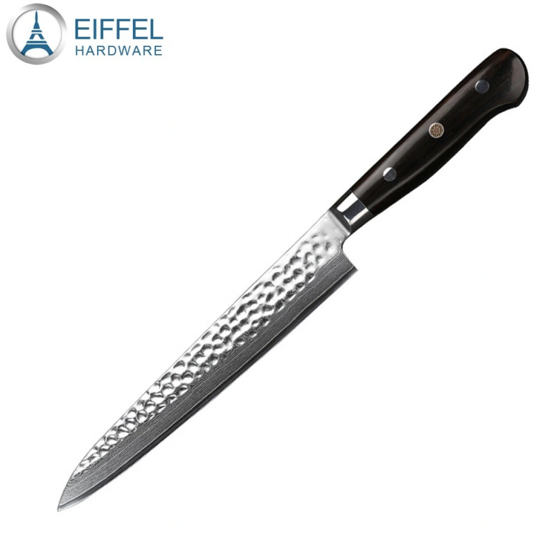 Damascus Sushi Knife, 8inch Japanese Chef Knife with Ebony Handle-EDK05WD0041