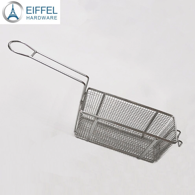 Large Deep Fry Basket Stainless Steel Fryer Basket, Fry Basket with Handle, Basket Fryer Pan for Dee