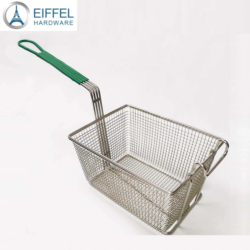 Large Deep Fry Basket Stainless Steel Fryer Basket, Fry Basket with Non-Slip Handle, Basket Fryer Pa