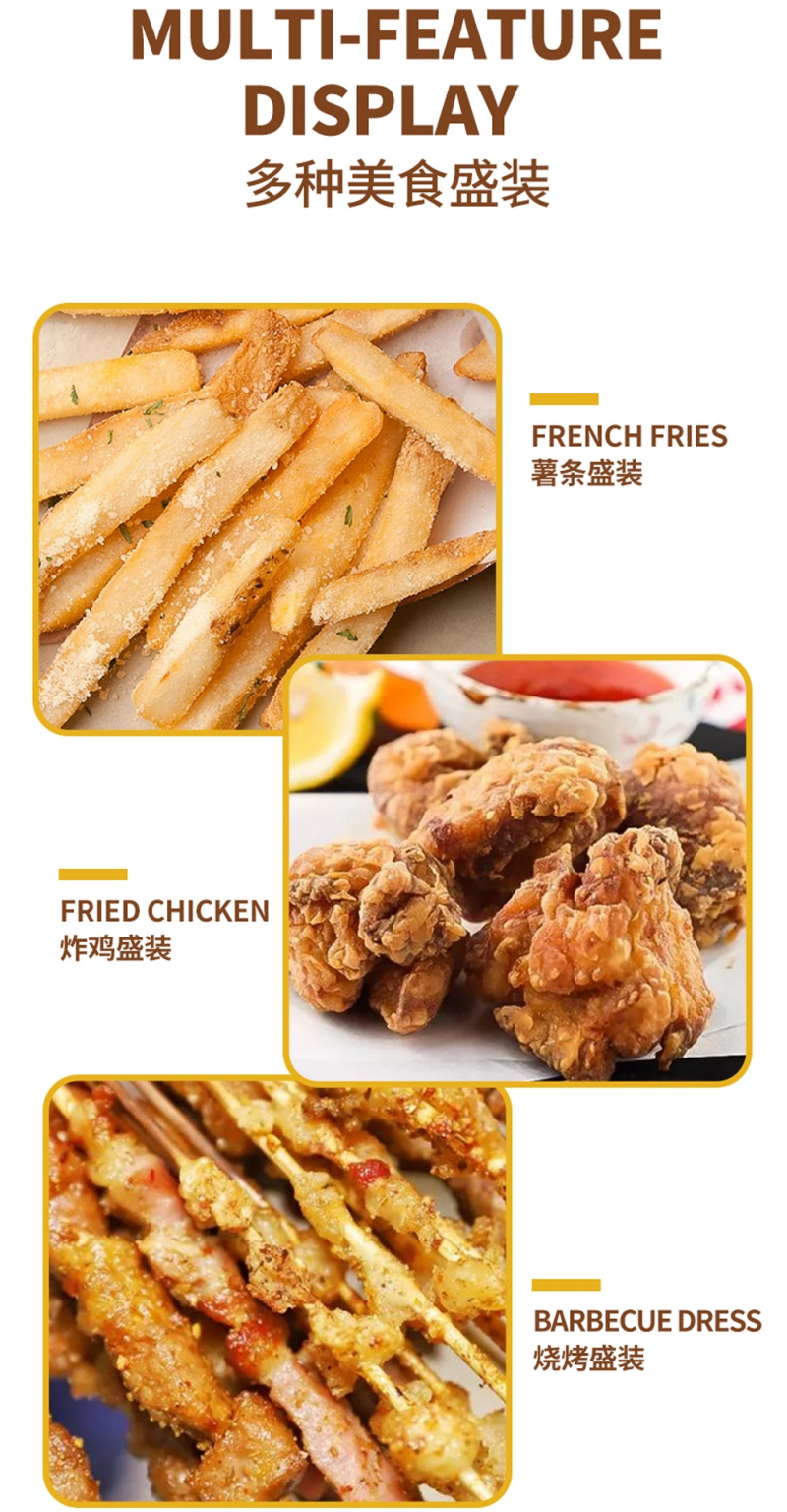 Premium Quality Stainless Steel Fries Holder Fried Chicken Basket Food Display Holder-EFB01SS0041