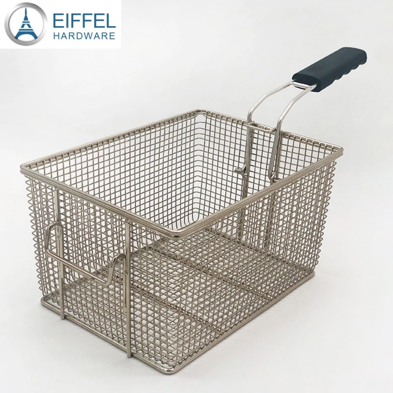 Rectangular Fryer Basket with Front Hook and Detachable Handle-EFB01SS0058