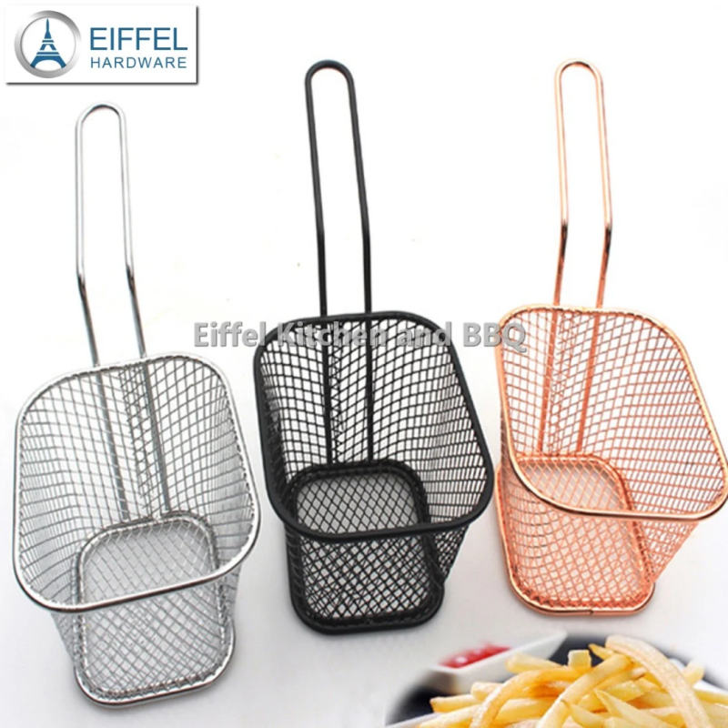 Rts Food Grade Stainless Steel Fring Bakset Metal French Fries Basket-EFR01SS0006