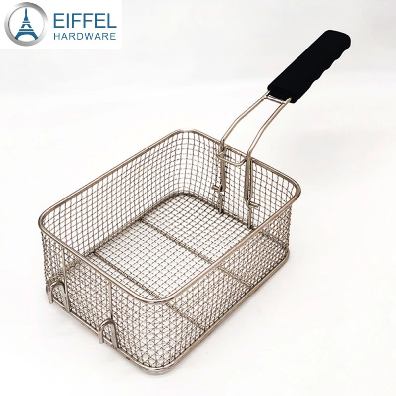 Stainless Steel Commerical Frying Basket with Detachable Handle-EFB01SS0058