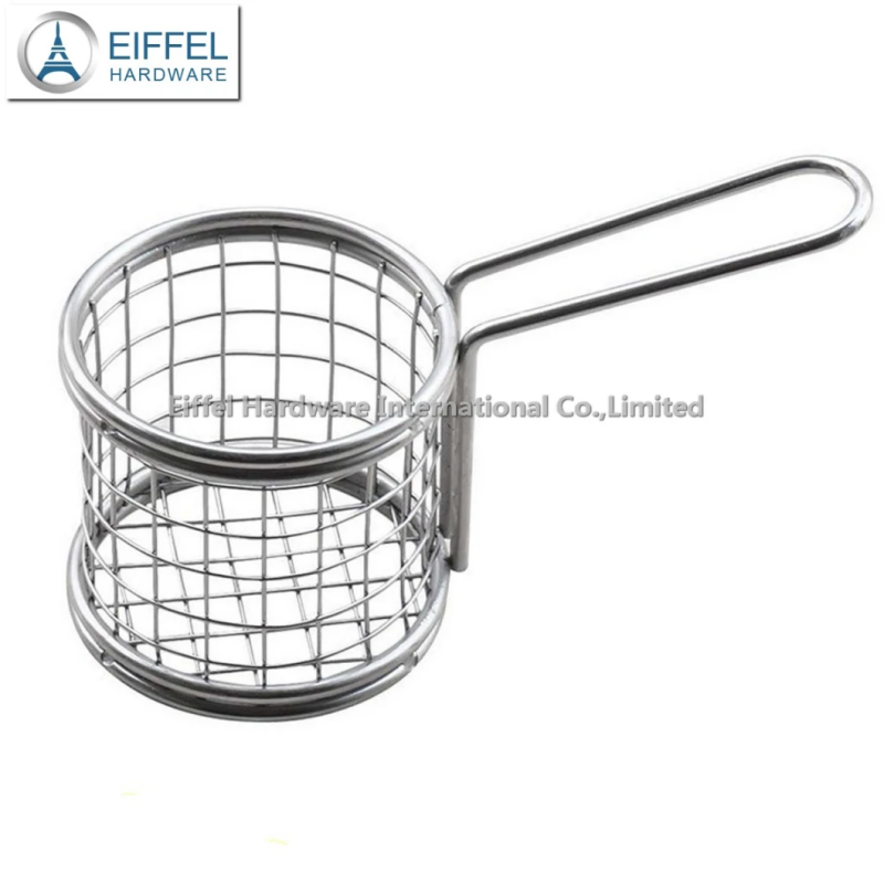 Stainless Steel Food-Grade Mini French Fries Basket Fries Holder Fried Chicken Basket Potato Chips H