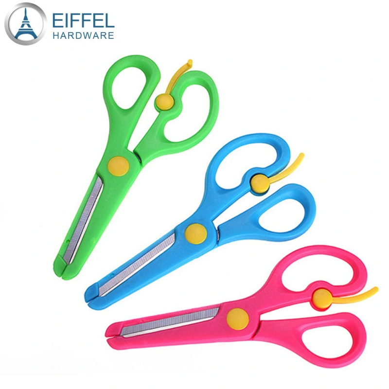 Plastic Children Safety Scissors Pre-School Training Scissors Safety Paper Cutting Scissors for Todd