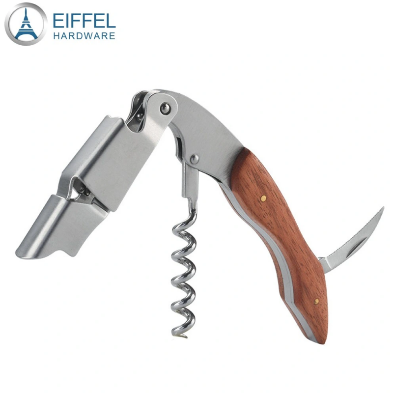 OEM Premium Quality Stainless Steel Corkscrew with Rosewood Handle-EBO03WD0057