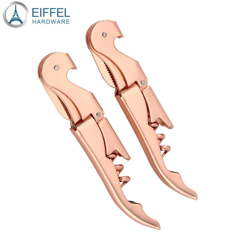 Stainless Steel Rosegold Corkscrew with Sea-Horse Shape-EBO03SS0046RG