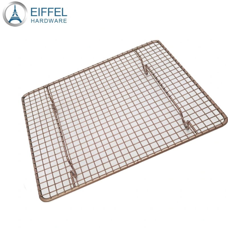 Champagne-Colored Non-Stick Metal Cake Cooling Rack Wire Rack Baking Rack Display Rack-ECR01IR0005