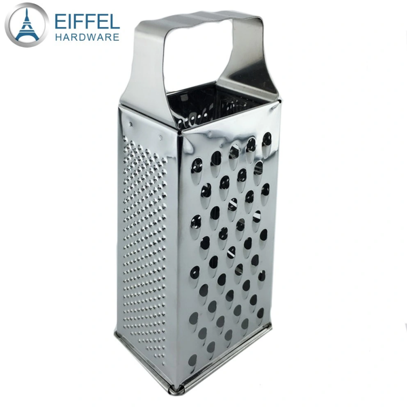 High Quality 9inch Stainless Steel Cheese Grater 4 Sides Stand Grater with Wave Handle-EH04SS0004