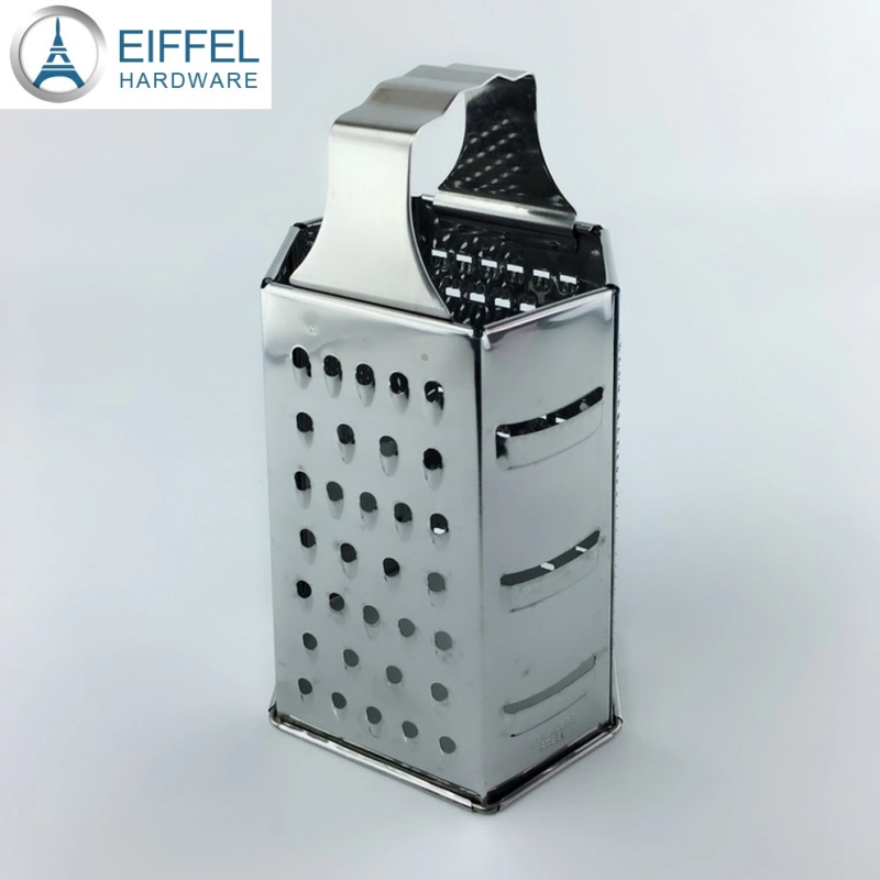 High Quality Kitchen Box Grater, Stainless Steel Cheese Grater 6 Sides Stand Grater for Cheese Ginge