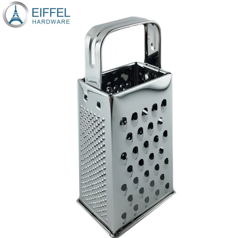 Professional Kitchen Utensils Stainless Steel Grater with Four Sides Stand Grater for Cheese Ginger 