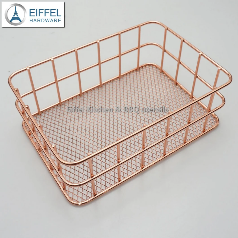 Big and Small Home Storage Holder Storage Basket Pink&Golden Color Available-EFB01SS0008