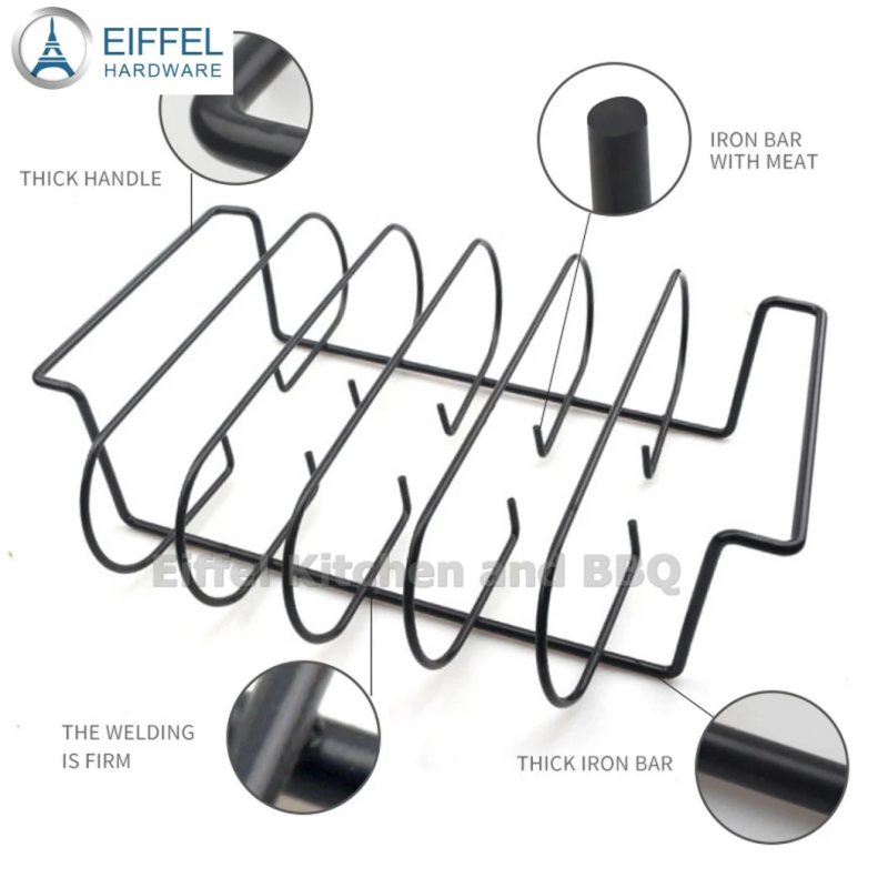 High Temperature Resistant Square Ribs Rack with Durable Iron & Strong Welding-EBBQ01IR0017