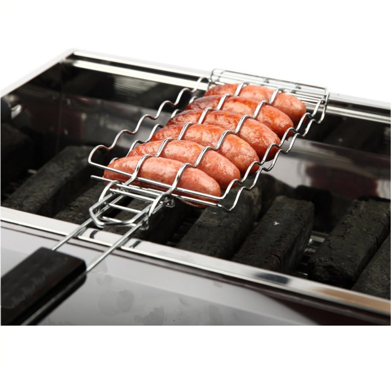 Sausage Grill Basket BBQ Grill Basket BBQ Grill Tool Sausage Holder Sausage Grill Tools Two Sizes Op