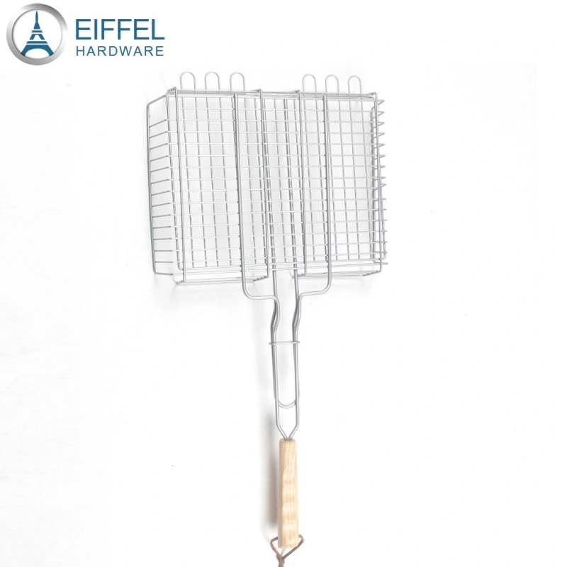 Yangjiang Factory Supply BBQ Grill Basket with Detachable Wood Handle-EBS01IR0053